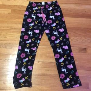 Donut Horse Emoji Fluffy Pajama Pants